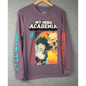 My Hero Academia Izuku Midoriya Katsuki Long Sleeve Graphic Tshirt Anime Mens S